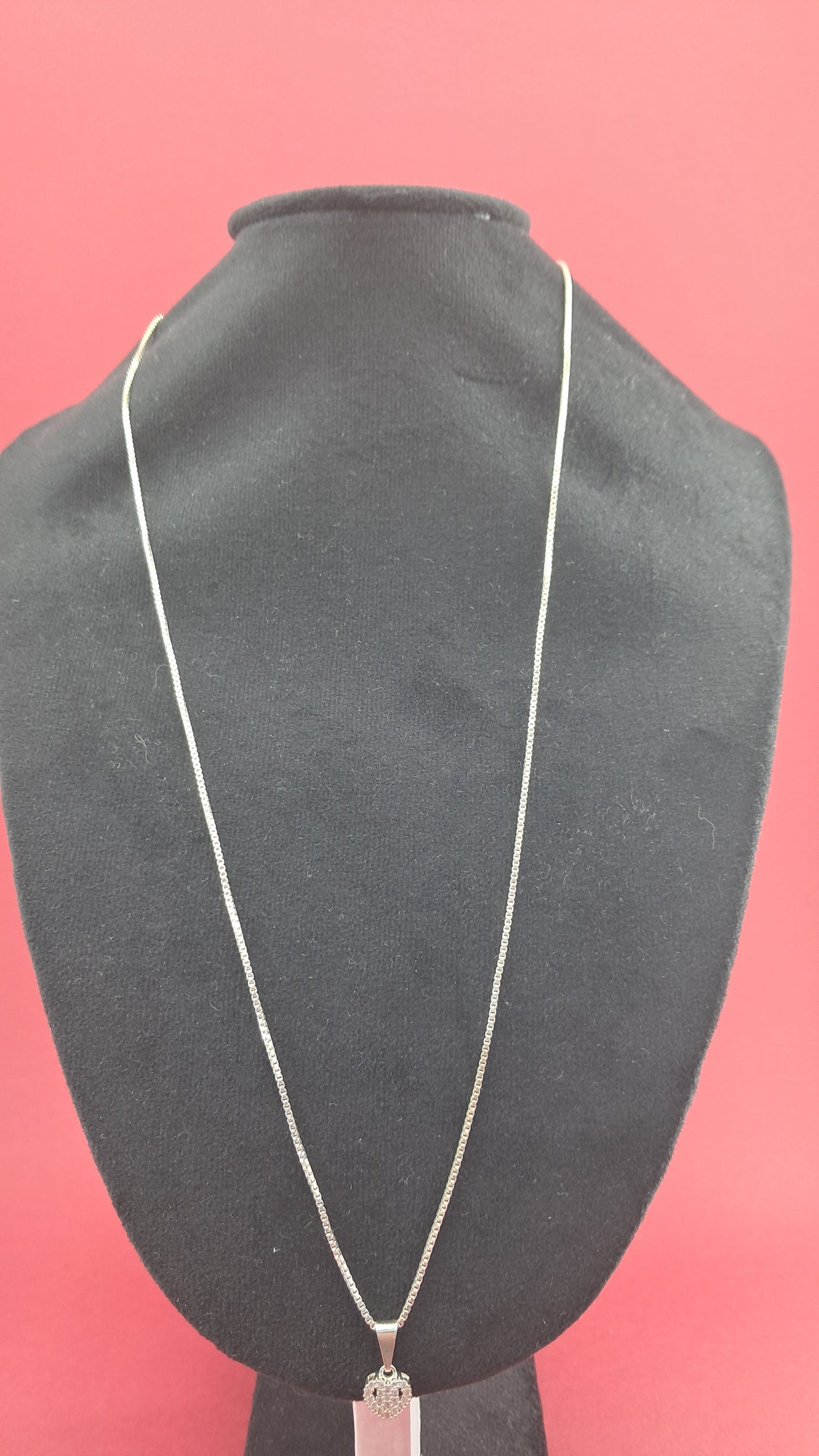 Collar Corazón Circones en Plata 925