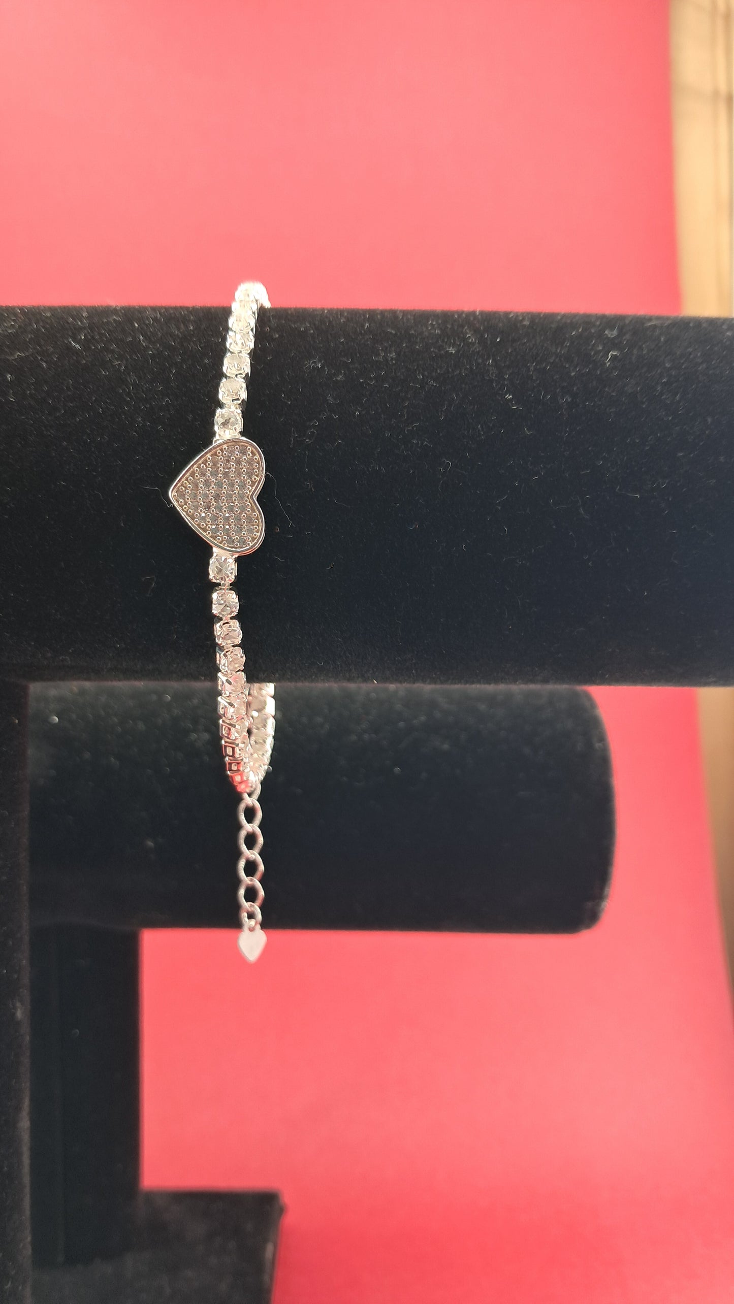 Pulsera Plata 925 — Corazón con Circonitas