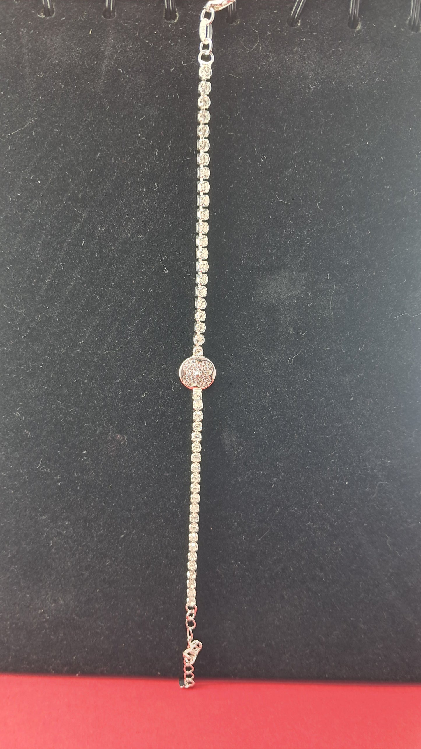 Pulsera Plata 925 — Trébol Pavé y Circonitas