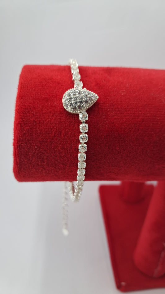 Pulsera Plata 925 — Gota Pavé de Circonitas