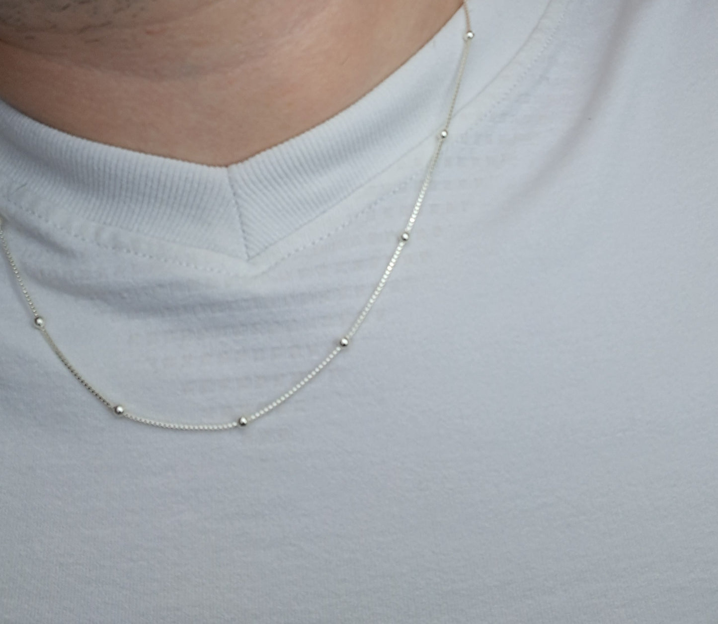 Cadena Plata 925 “Stellar Beads” – 49 cm / 2.3 g