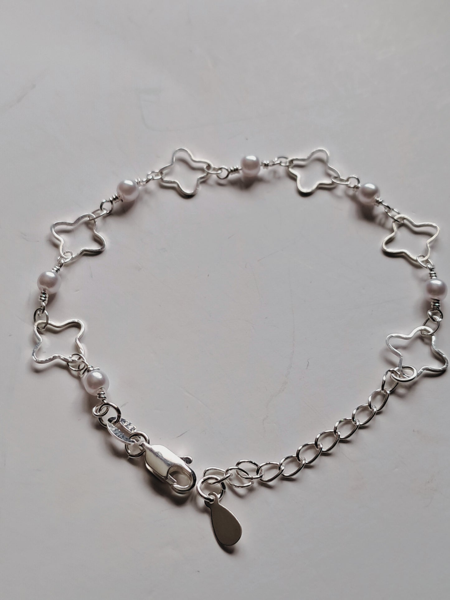 Pulsera Estrellas y Perlas en Plata 925