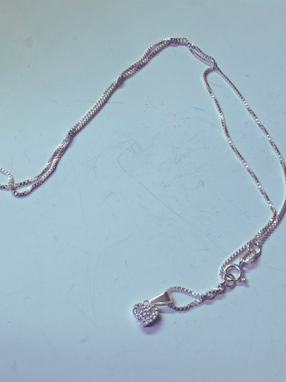 Collar Corazón Circones en Plata 925