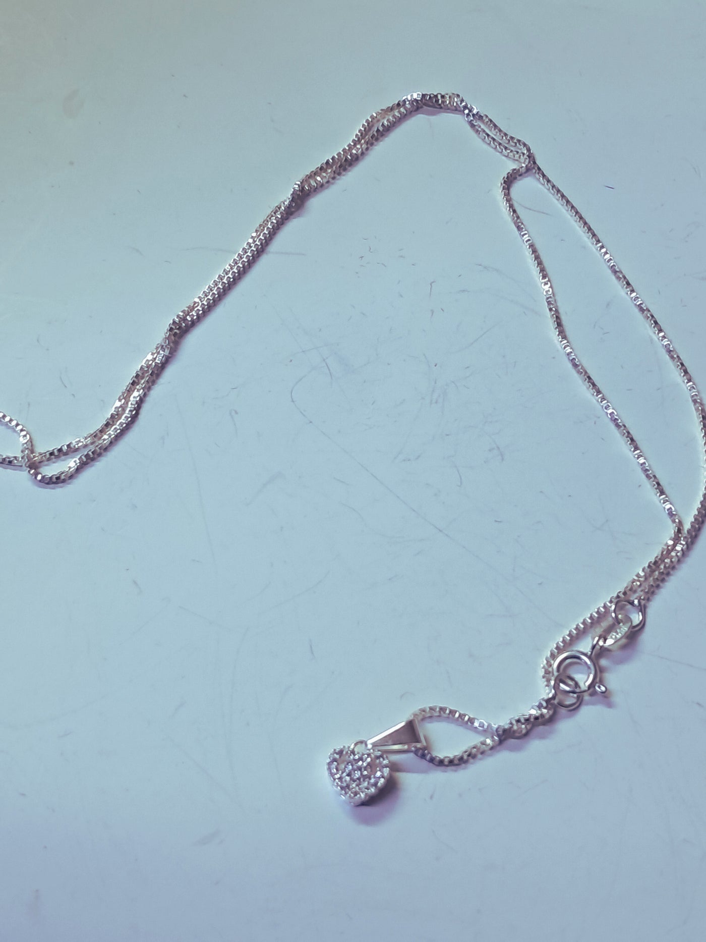 Collar Corazón Circones en Plata 925