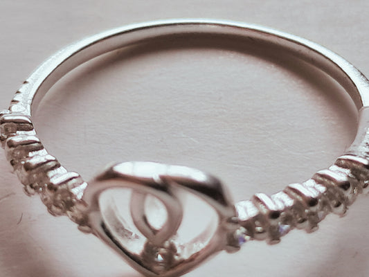 Anillo Plata Corazones Cruzados