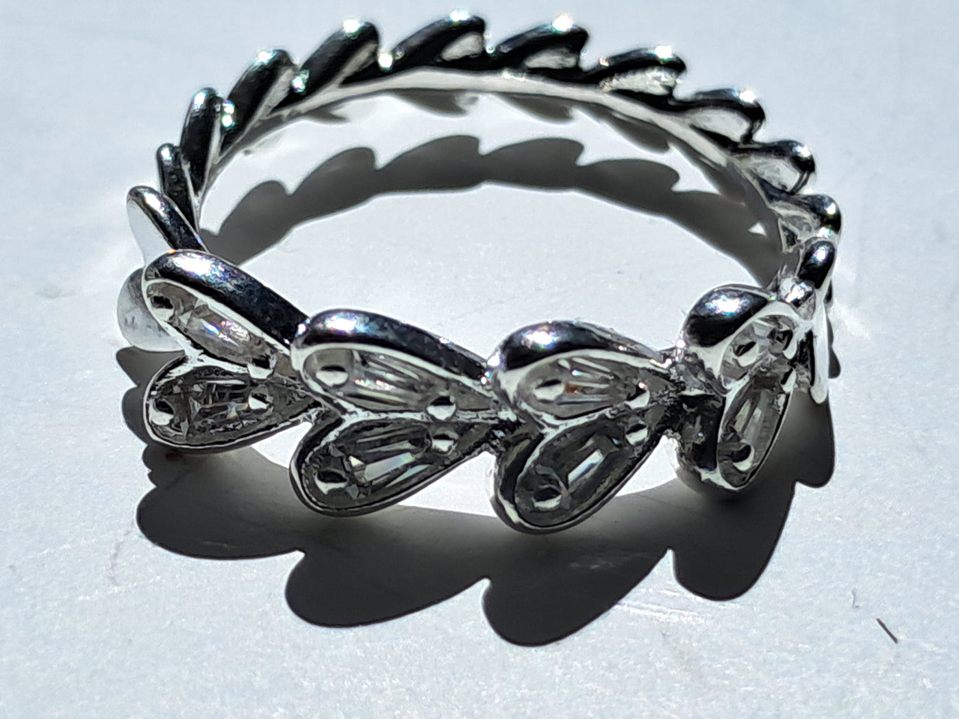 Anillo Corazones Entrelazados Plata 925