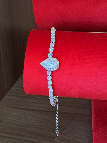 Pulsera Plata 925 — Gota Pavé de Circonitas