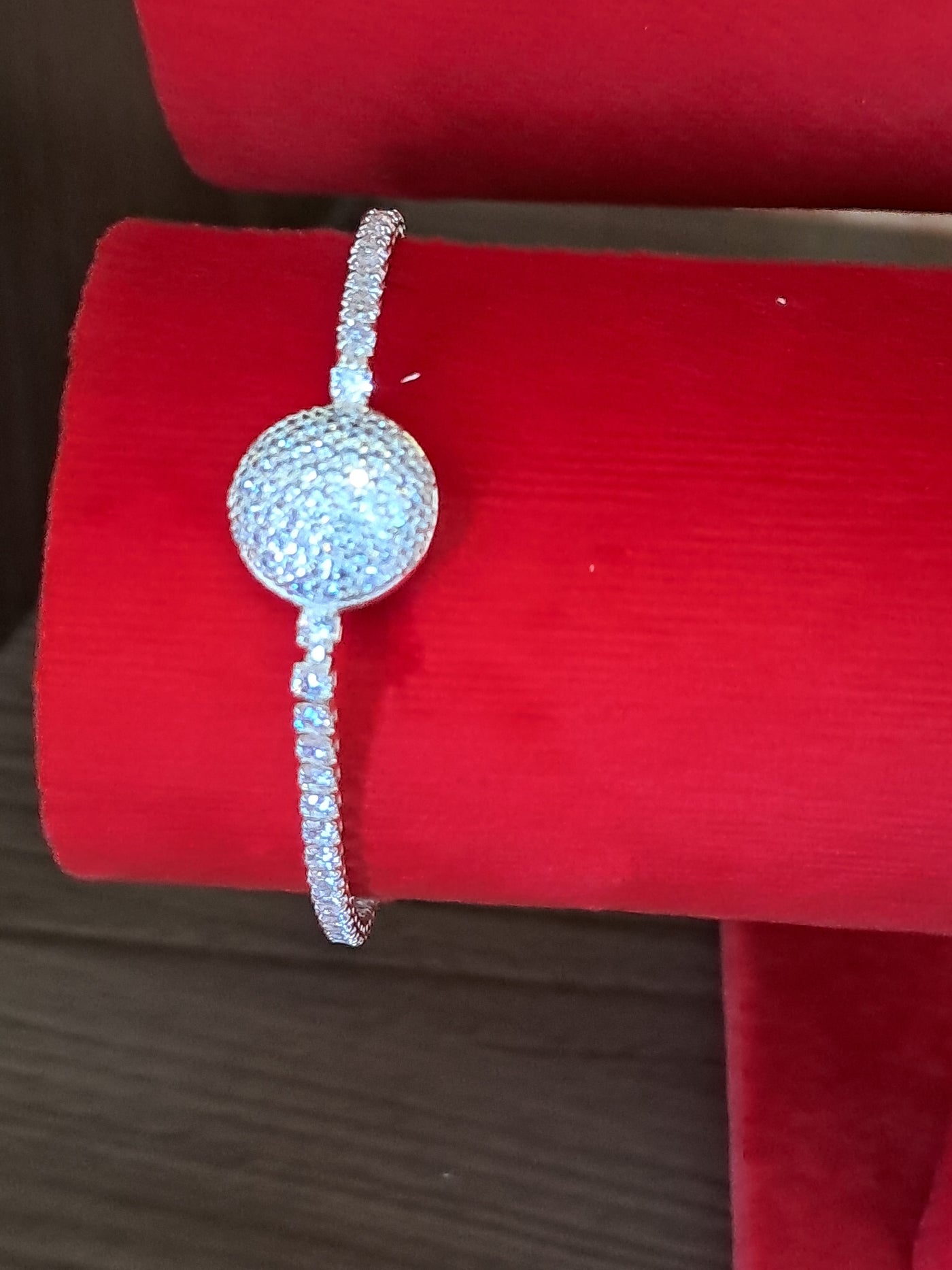 Pulsera Plata 925 — Esfera Pavé de Circonitas
