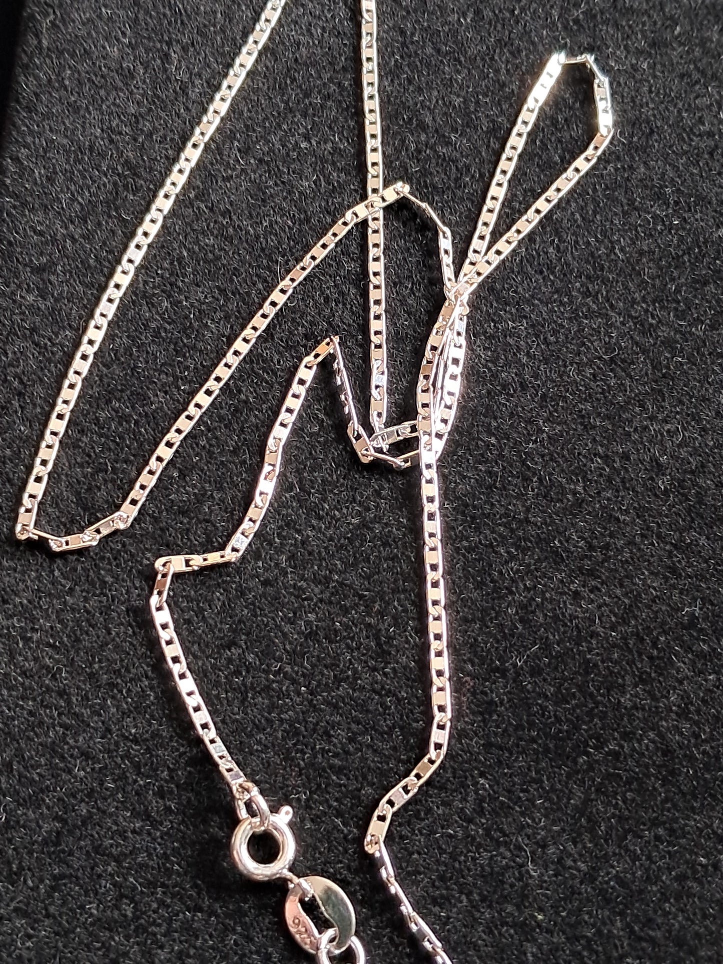 Cadena Plata 925 Hombre — Eslabón Fino Cuadrado