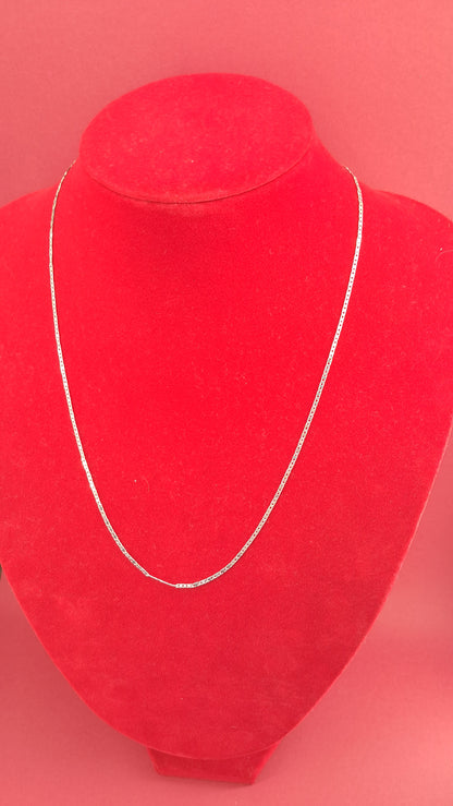 Cadena Plata 925 Hombre — Eslabón Fino Cuadrado