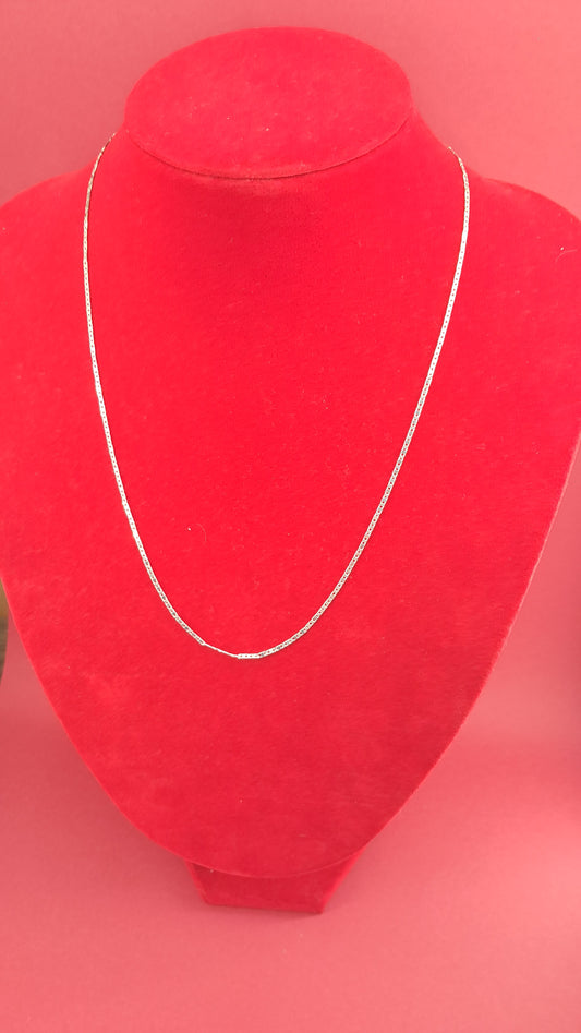 Cadena Plata 925 Hombre — Eslabón Fino Cuadrado