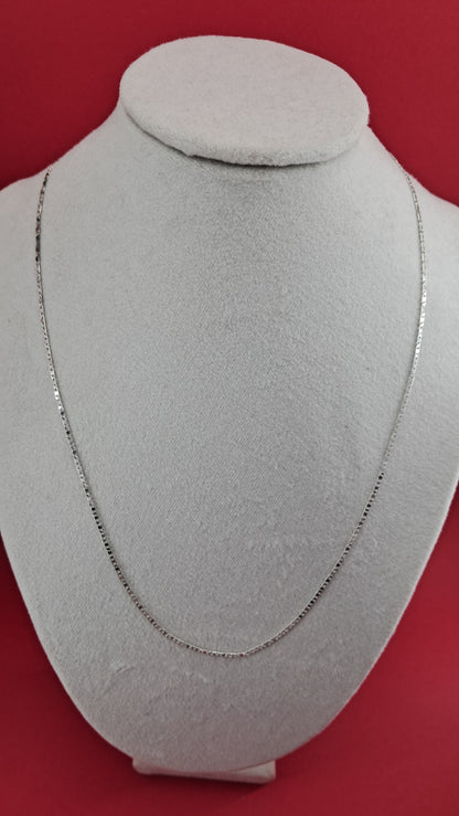 Cadena Plata 925 Hombre — Eslabón Fino Cuadrado