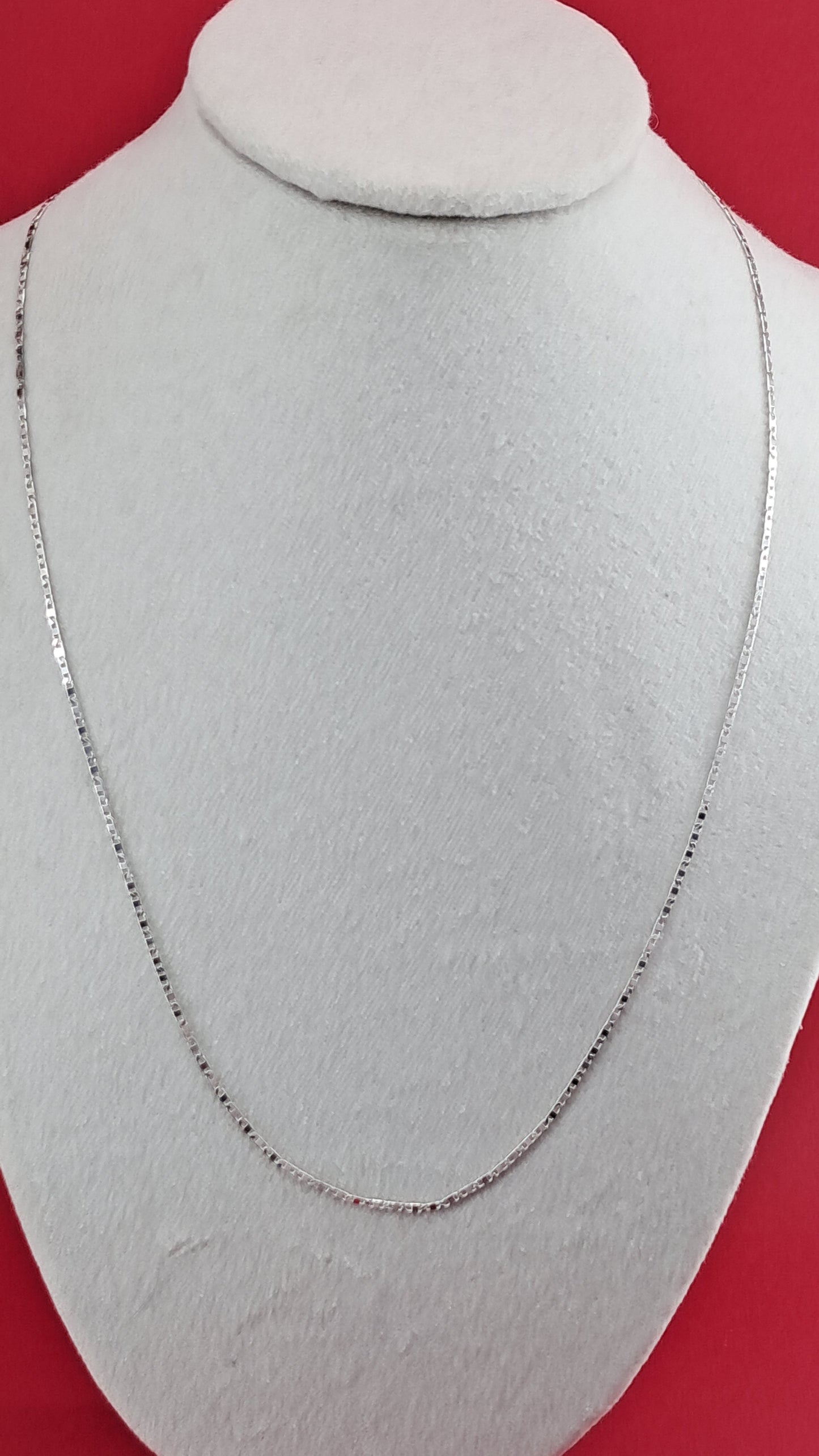 Cadena Plata 925 Hombre — Eslabón Fino Cuadrado