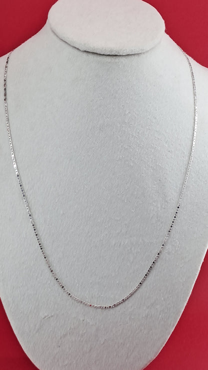 Cadena Plata 925 Hombre — Eslabón Fino Cuadrado