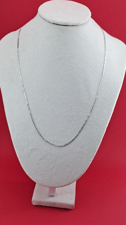 Cadena Plata 925 Hombre — Eslabón Fino Cuadrado