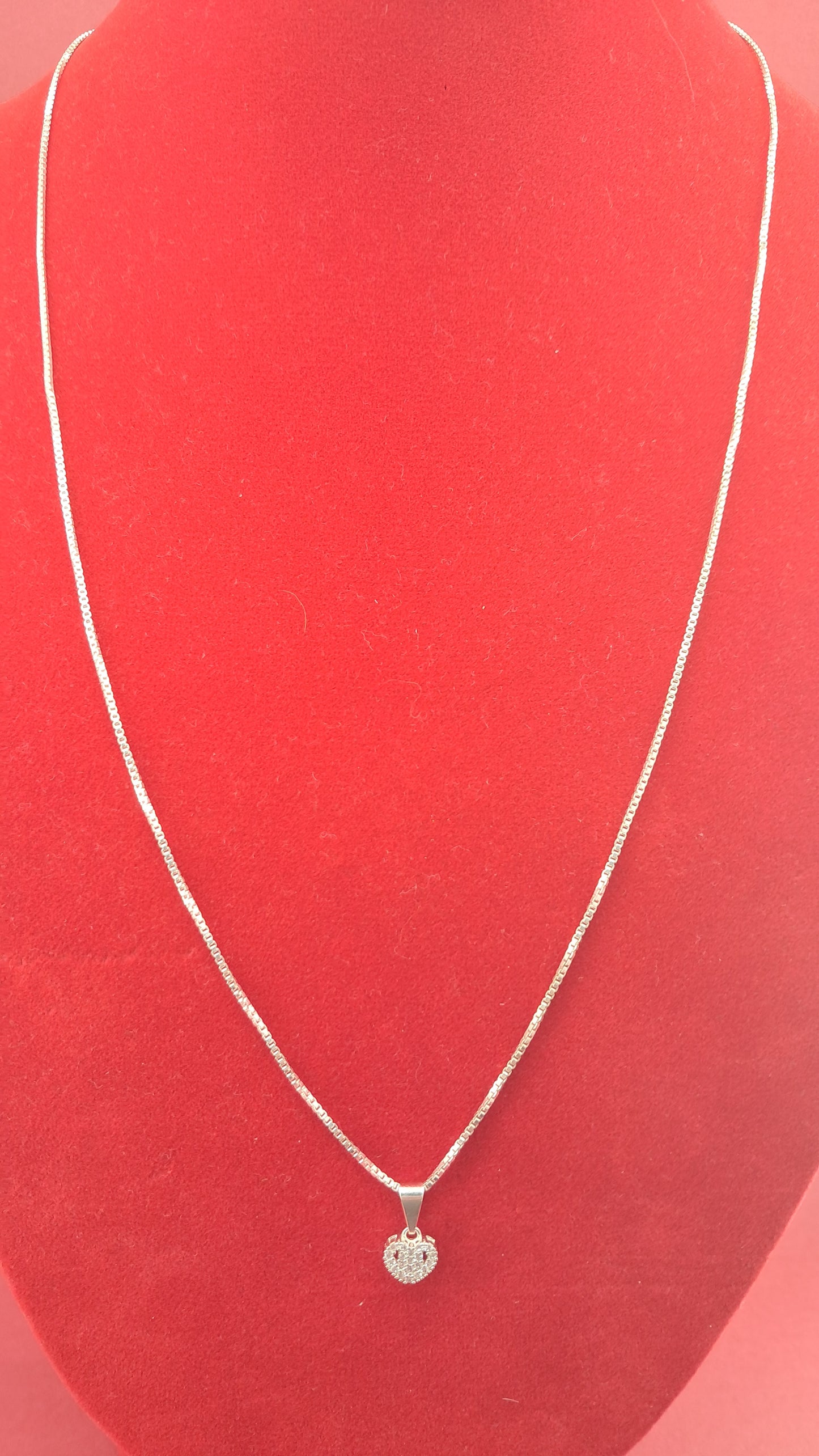 Collar Corazón Circones en Plata 925