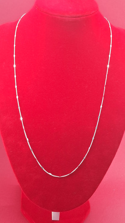 Collar Plata 925 — Diseño de Corazones Pulidos