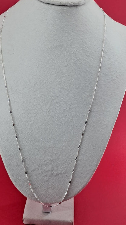 Collar Plata 925 — Diseño de Corazones Pulidos