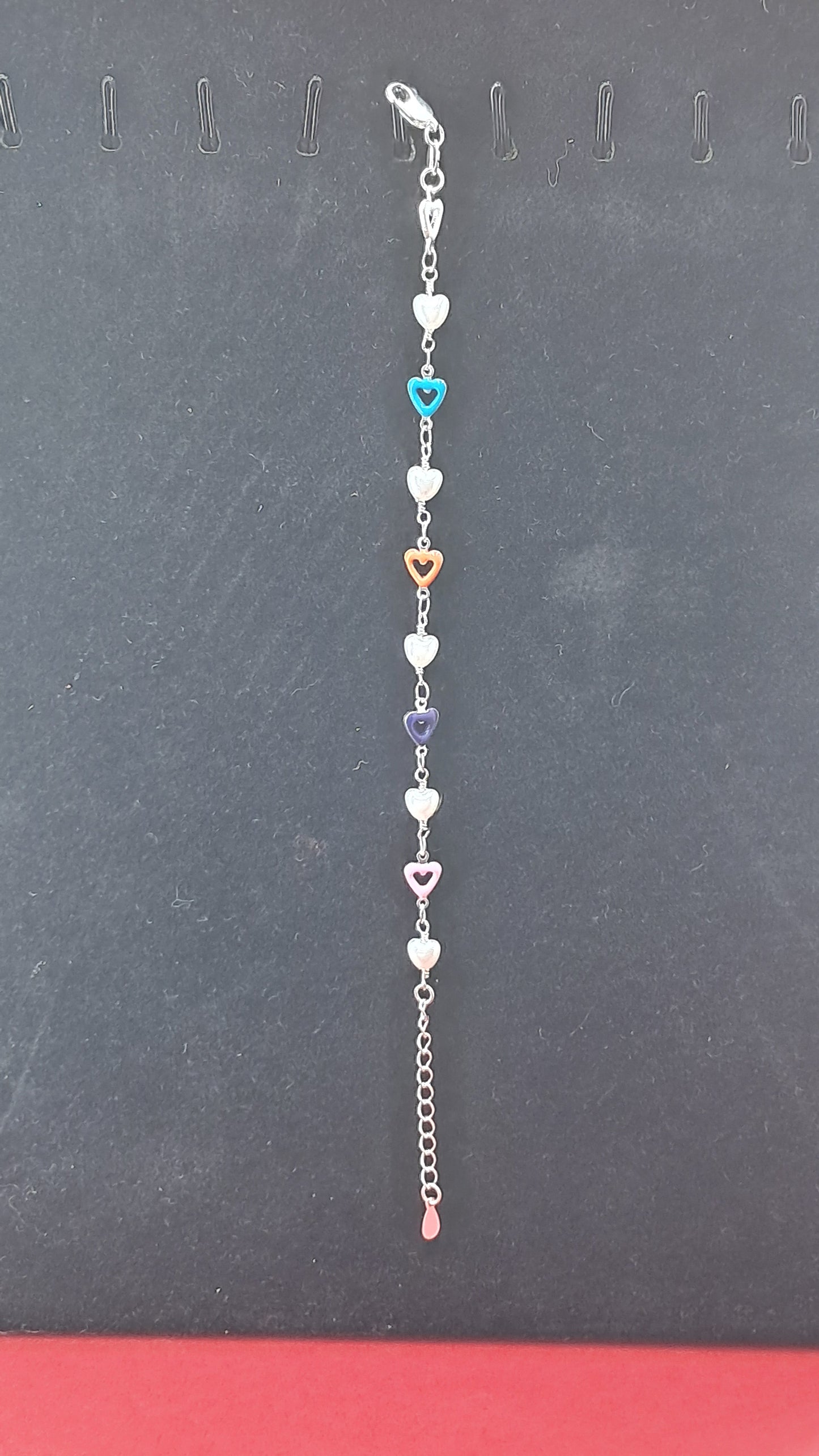 Pulsera Corazones Multicolor con Perlas