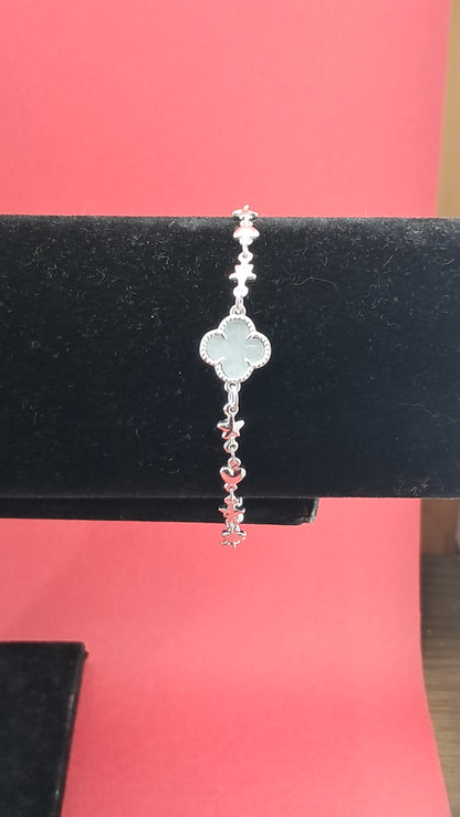 Pulsera Corazones y Estrellas en Plata 925