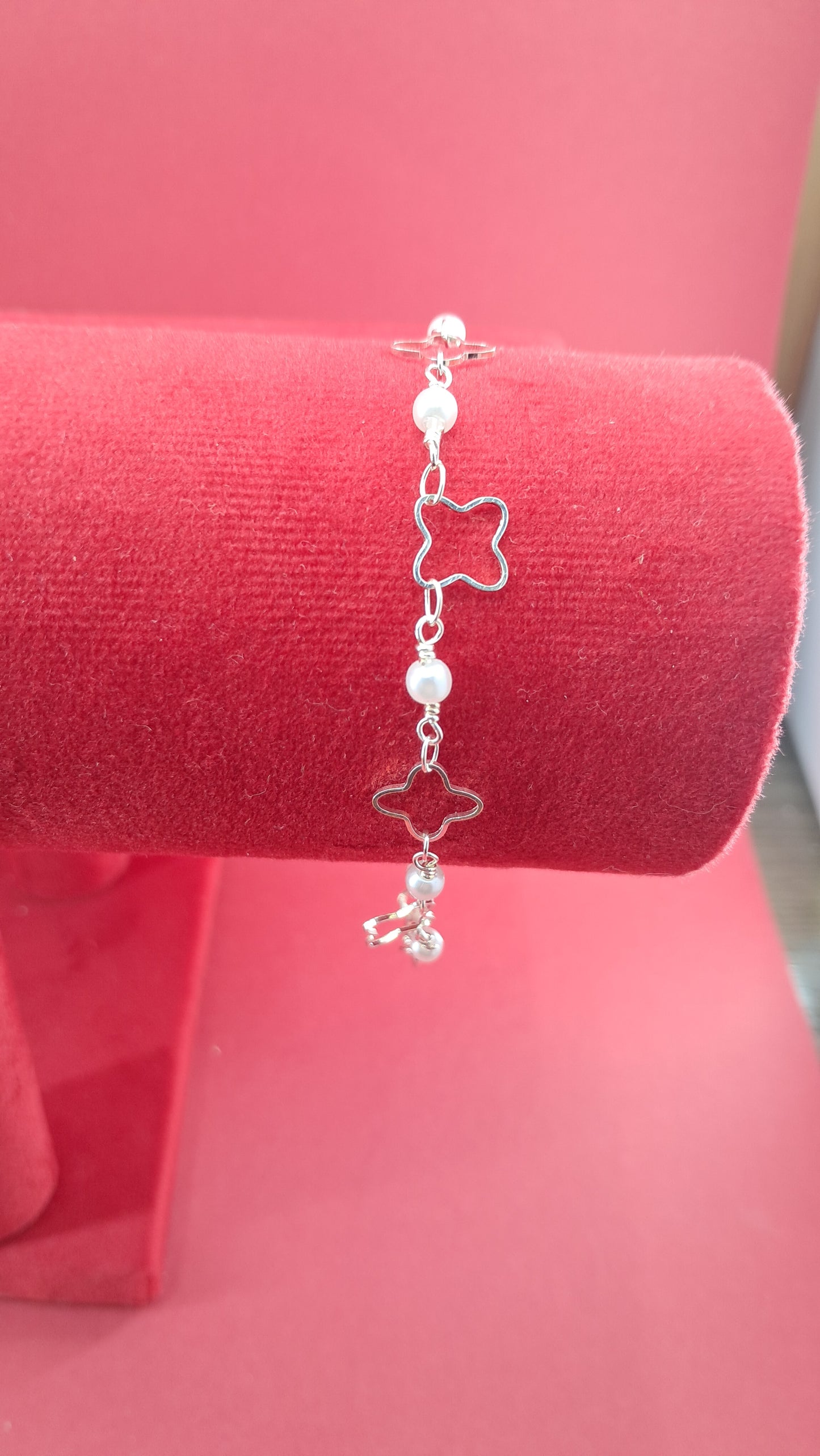 Pulsera Estrellas y Perlas en Plata 925