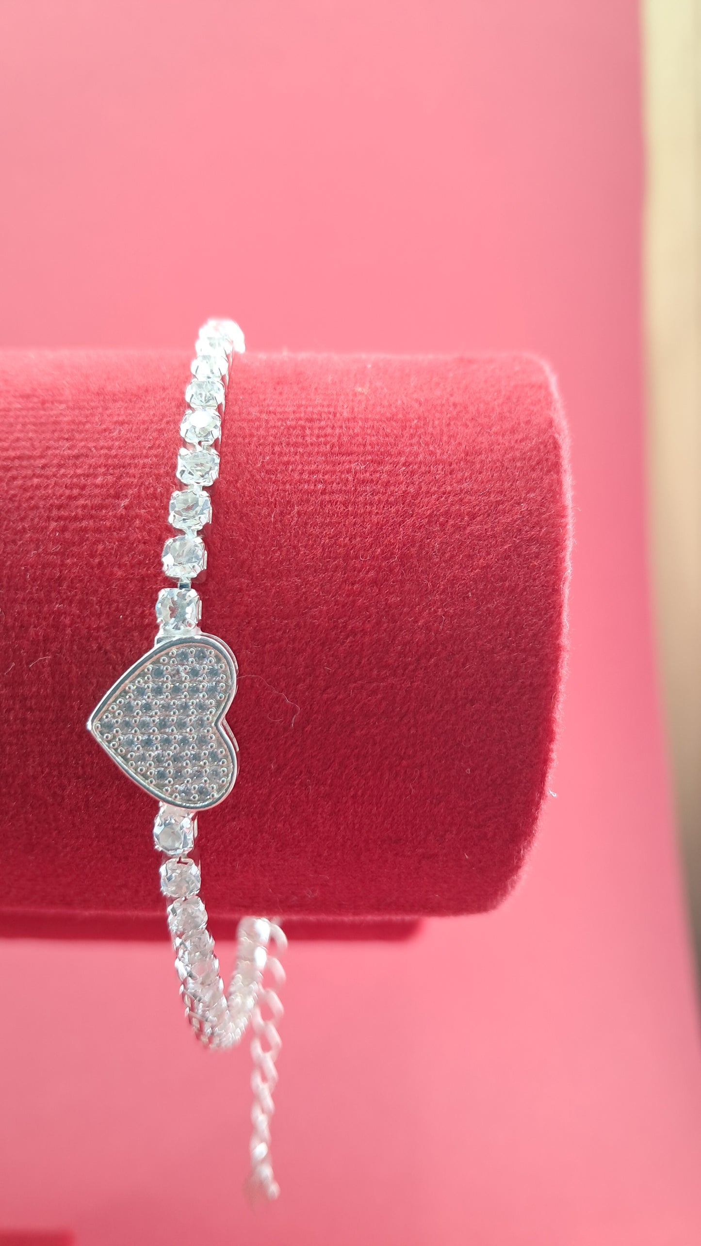 Pulsera Plata 925 — Corazón con Circonitas