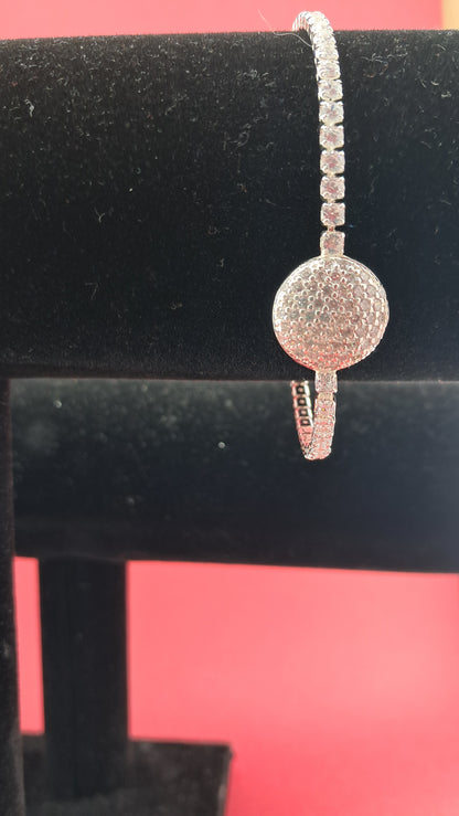 Pulsera Plata 925 — Esfera Pavé de Circonitas