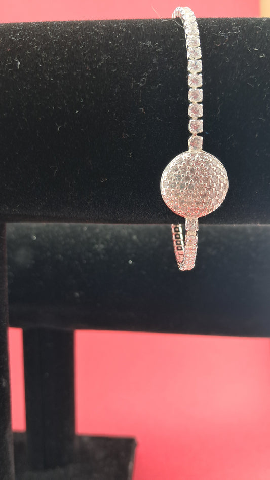 Pulsera Plata 925 — Esfera Pavé de Circonitas