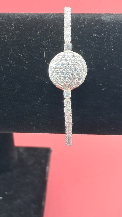 Pulsera Plata 925 — Esfera Pavé de Circonitas
