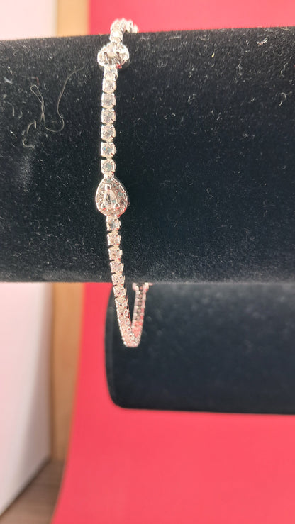 Pulsera Plata 925 — Gotas y Circonitas