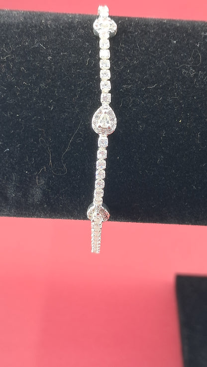 Pulsera Plata 925 — Gotas y Circonitas