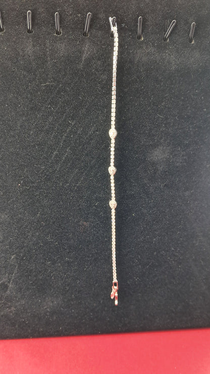 Pulsera Plata 925 — Gotas y Circonitas