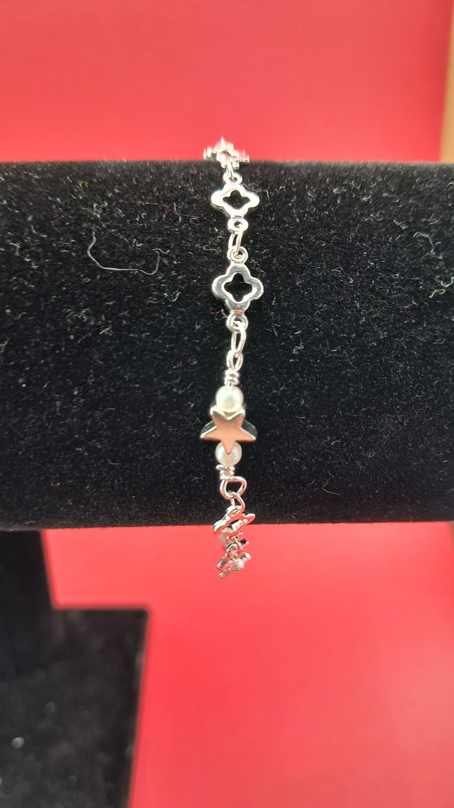 Pulsera Estrellas y Tréboles en Plata 925