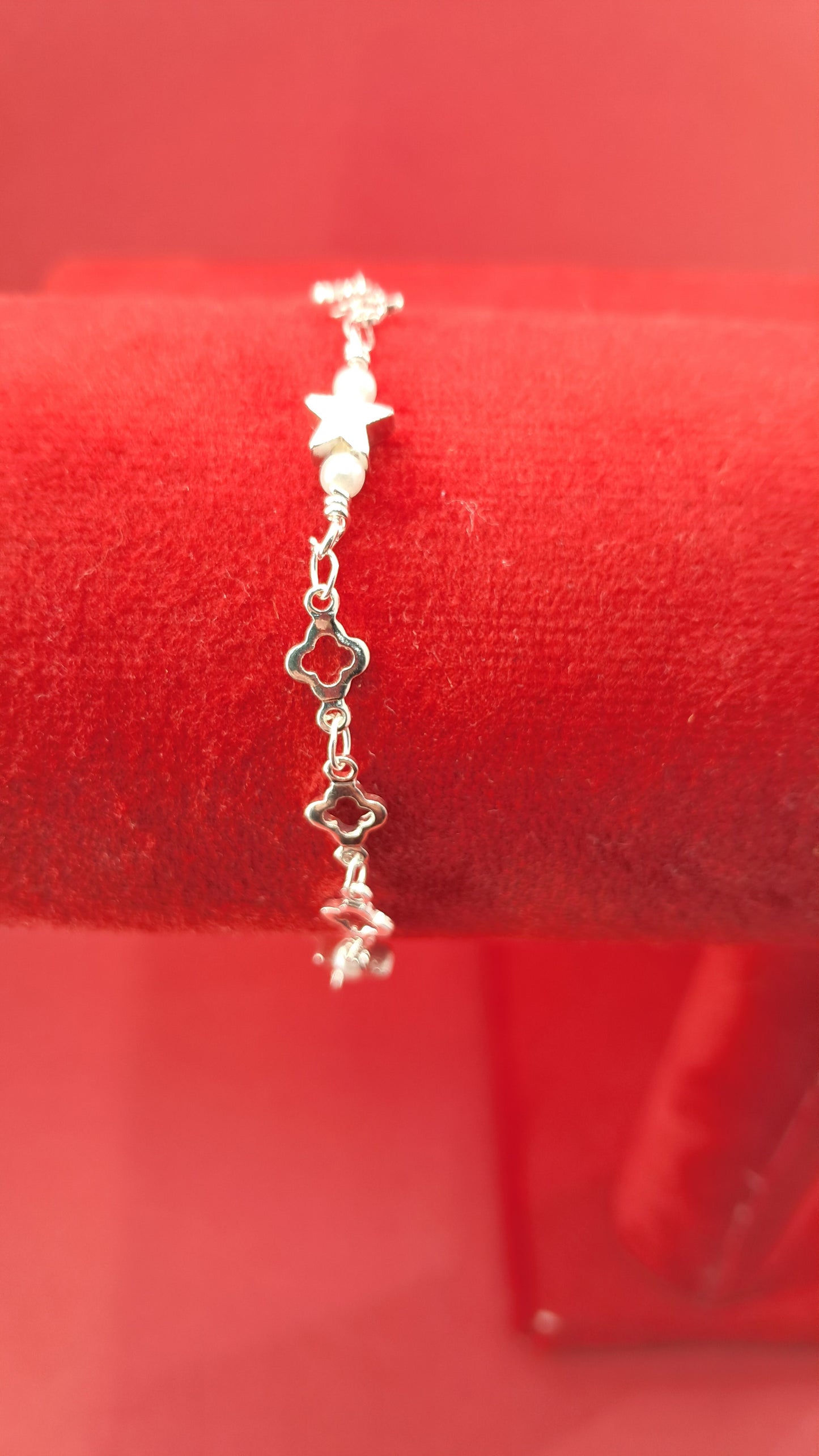 Pulsera Estrellas y Tréboles en Plata 925