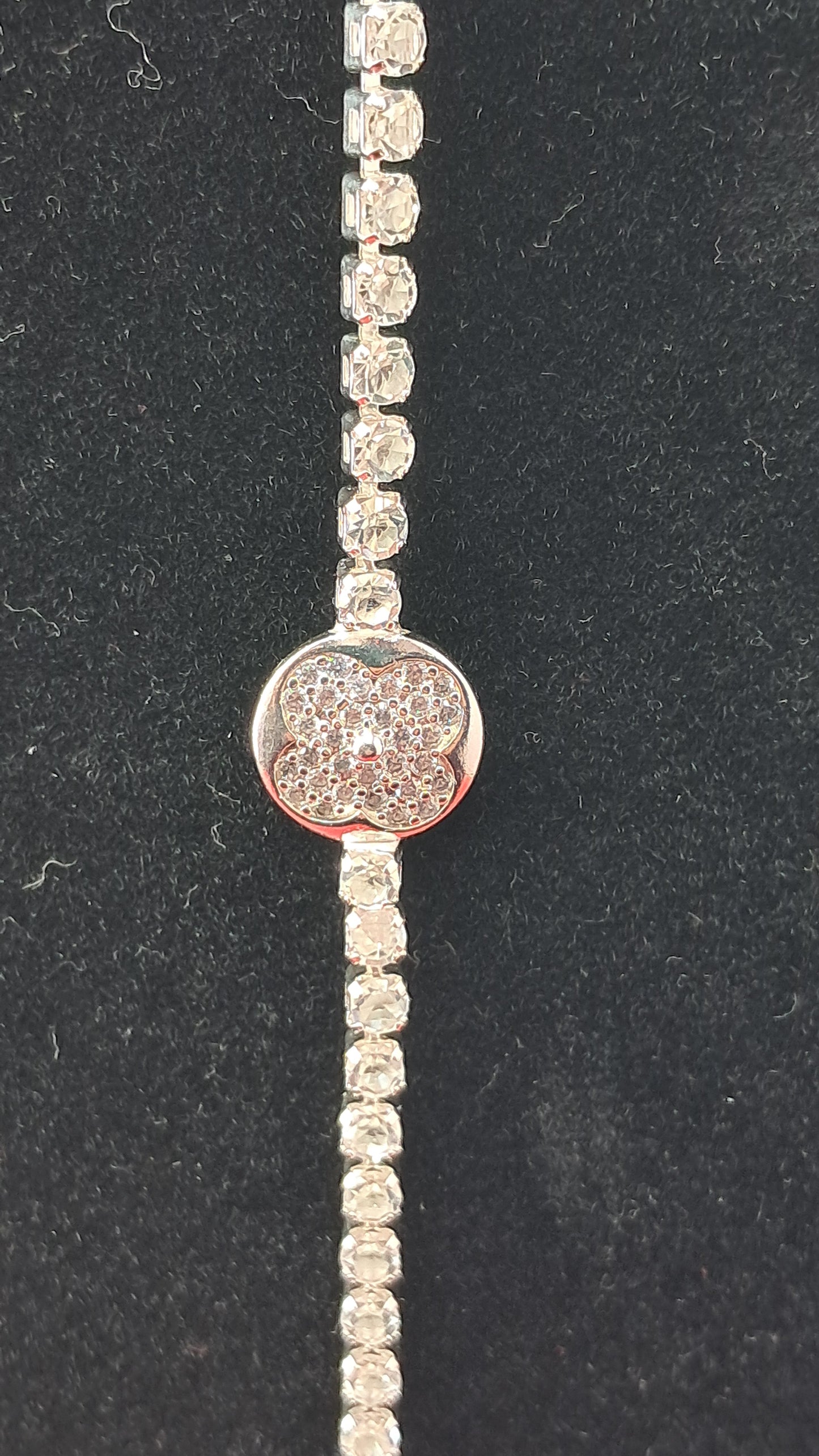 Pulsera Plata 925 — Trébol Pavé y Circonitas