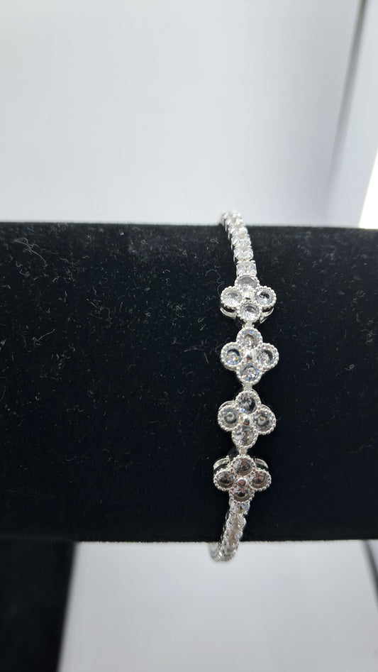 Pulsera Plata 925 — Tréboles Pavé de Circonitas