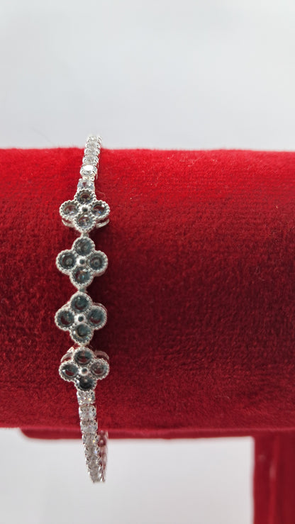 Pulsera Plata 925 — Tréboles Pavé de Circonitas