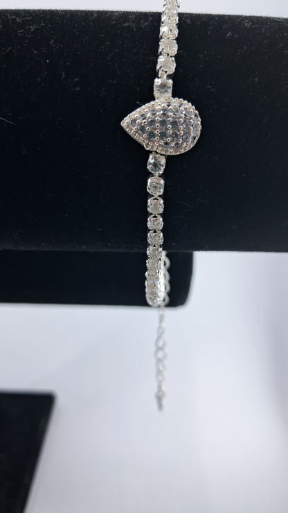 Pulsera Plata 925 — Gota Pavé de Circonitas