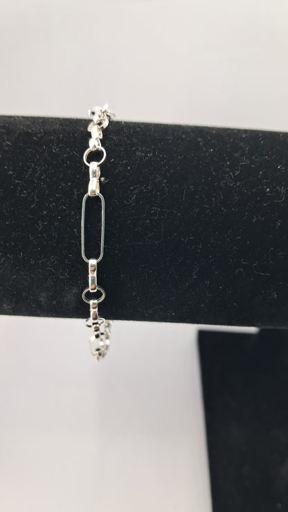 Pulsera Plata 925 Eslabones Mixtos – 20 cm (3 g)