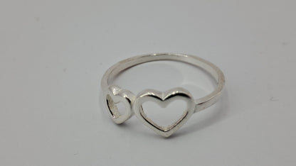 Anillo Doble Corazón Eterno - Plata 925