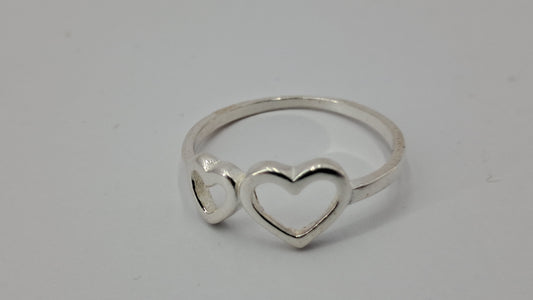 Anillo Doble Corazón Eterno - Plata 925