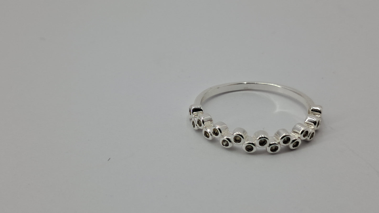 Anillo Corona de Circonitas Negros - Plata 925