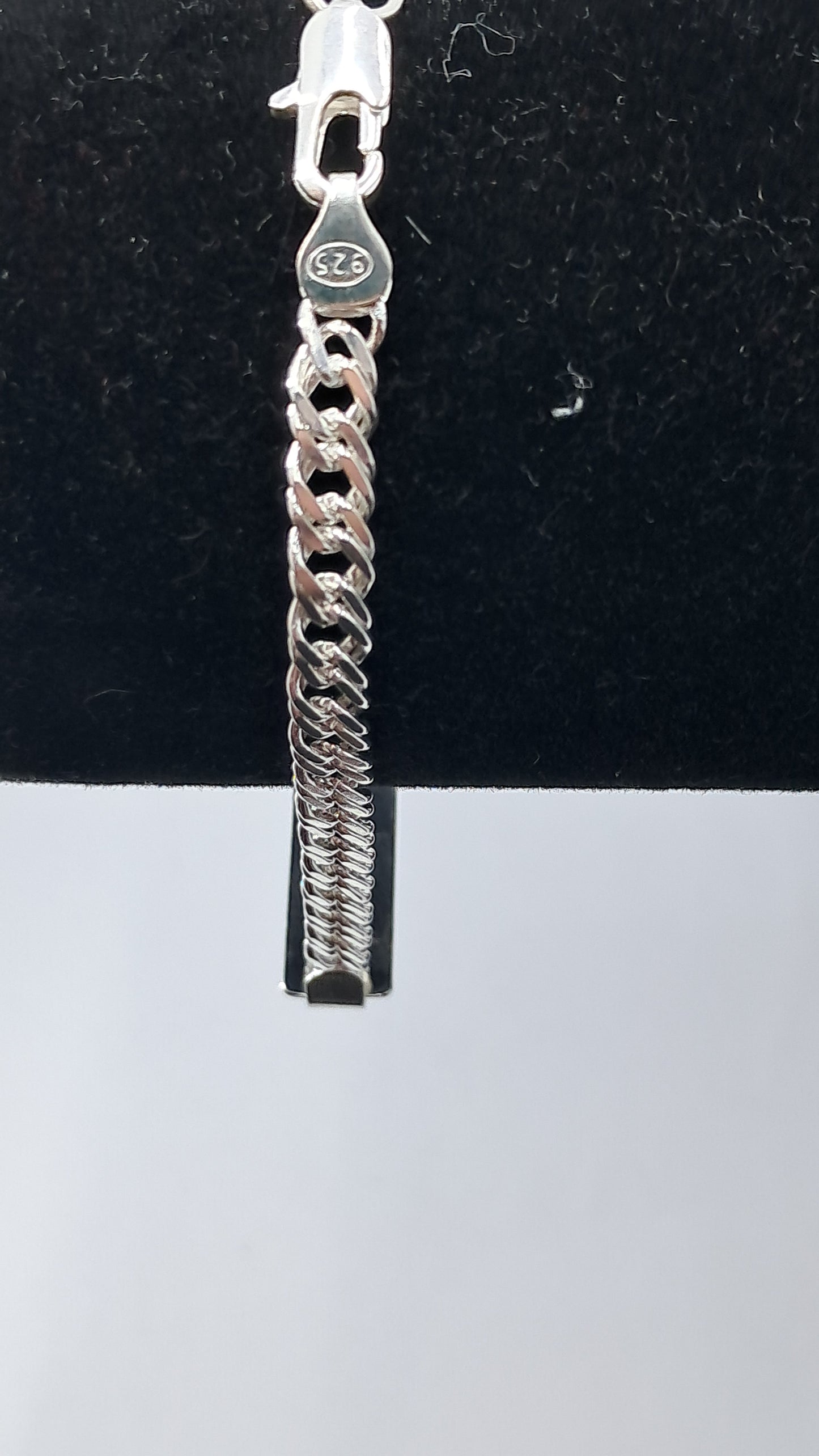 Pulsera Insignia ID Figaro - Plata 925 - Eslabon Sobrepuesto