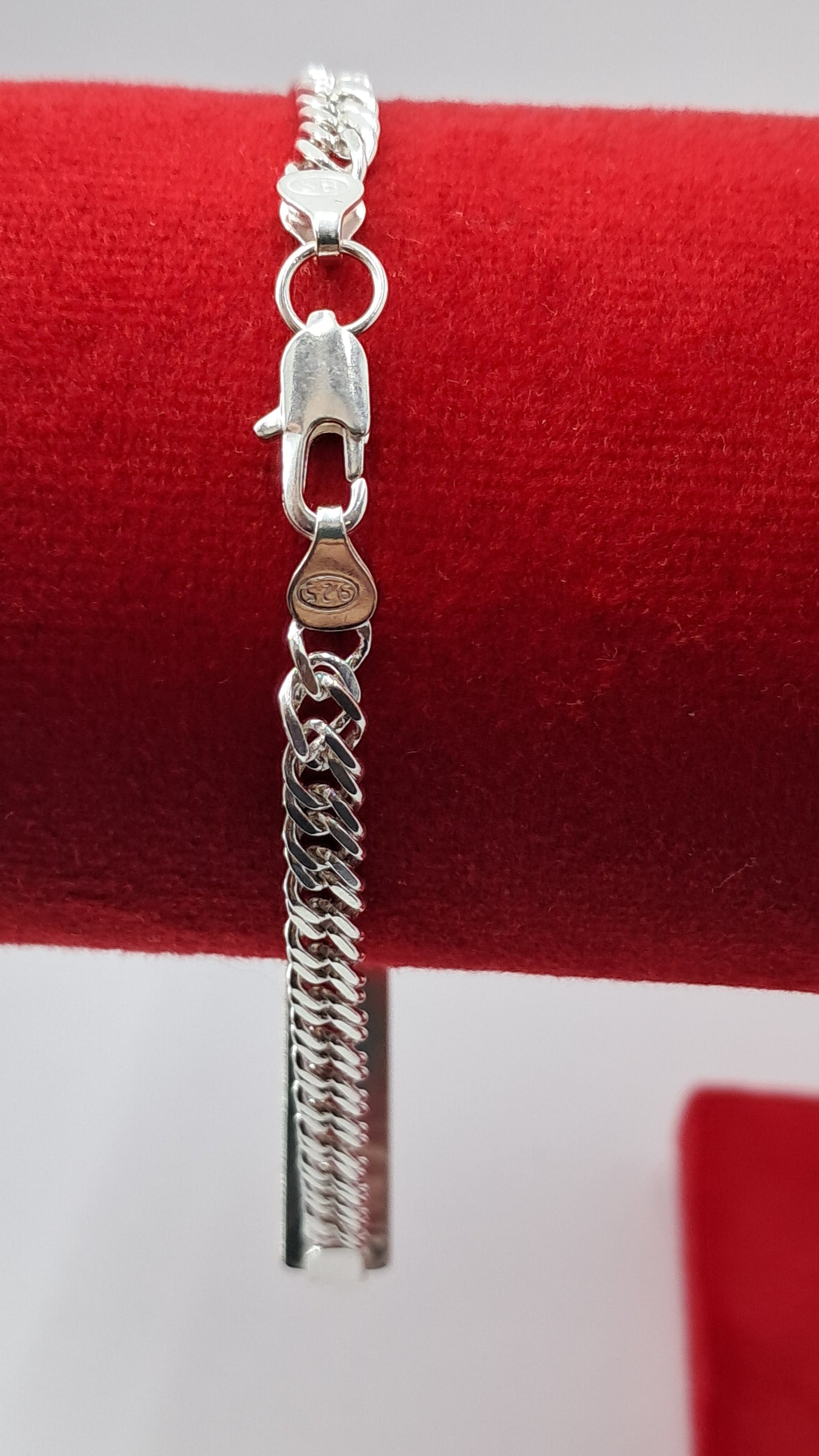 Pulsera Insignia ID Figaro - Plata 925 - Eslabon Sobrepuesto