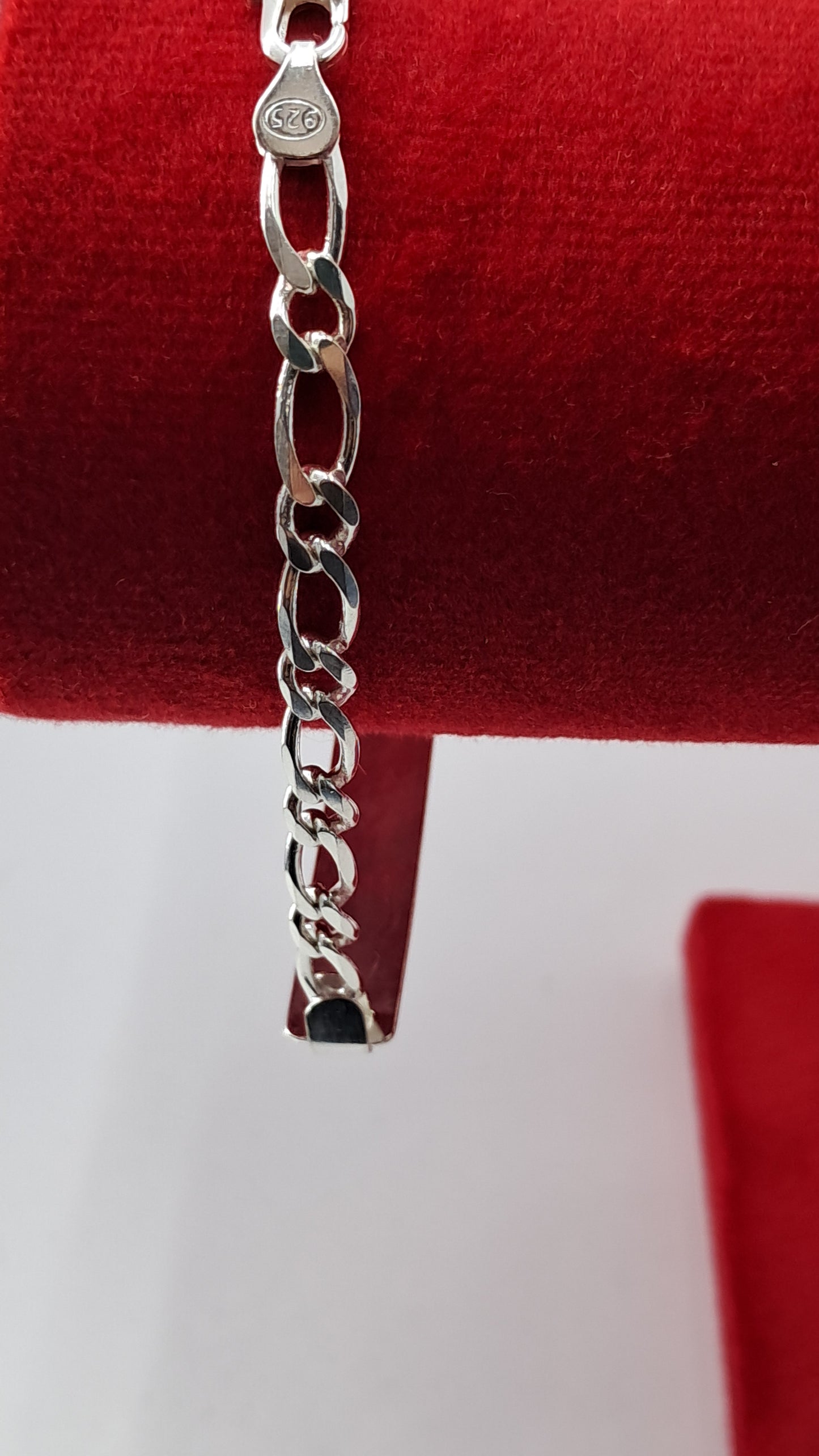 Pulsera Insignia ID Figaro - Plata 925, Eslabones 3:1