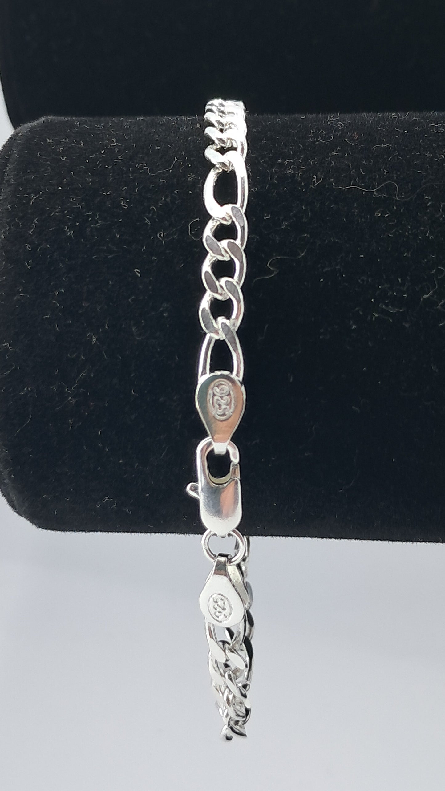 Pulsera Figaro Executive - Plata 925 - 3 mm Ancho - 10.5 cm Largo