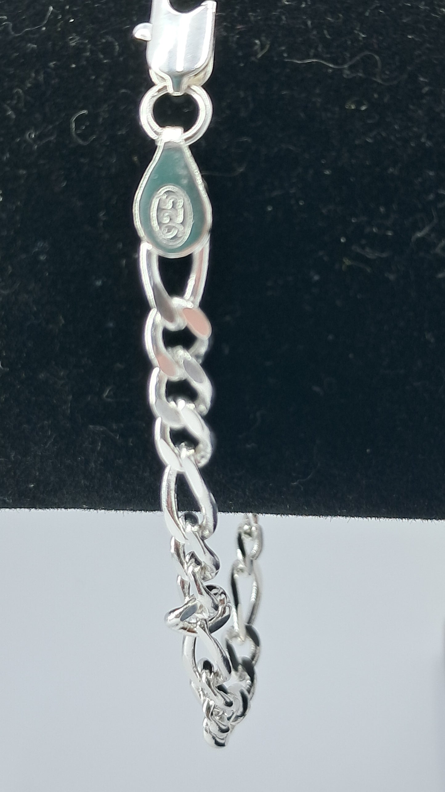 Pulsera Figaro Executive - Plata 925 - 3 mm Ancho - 10.5 cm Largo