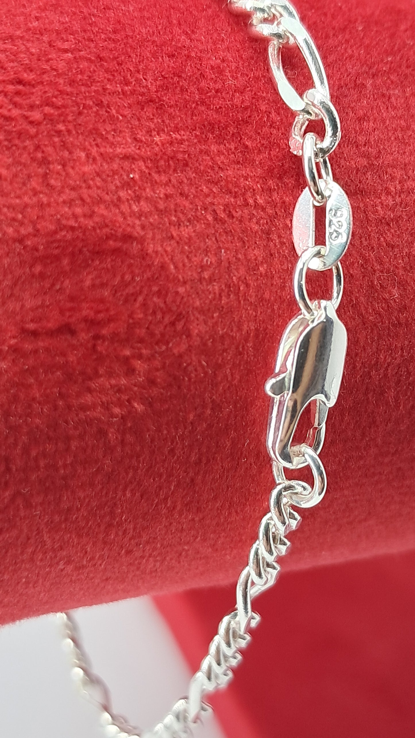 Pulsera Figaro Executive - Plata 925 - 3 mm Ancho - 10.5 cm Largo