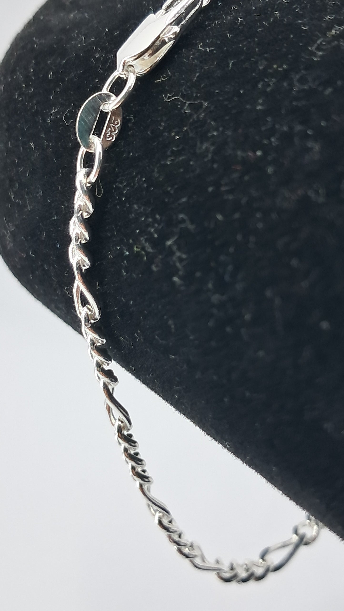 Pulsera Figaro Executive - Plata 925 - 3 mm Ancho - 10.5 cm Largo