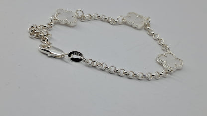 Pulsera Trébol de la Fortuna Deluxe - Plata 925